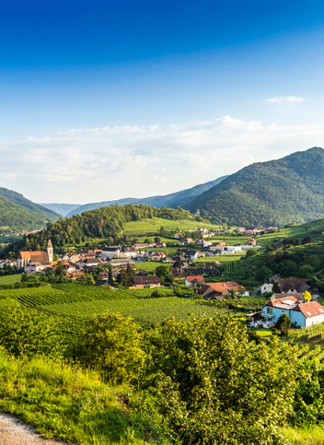 Hotel in Österreich buchen Reisekalender. Blick auf Wachau in Österreich