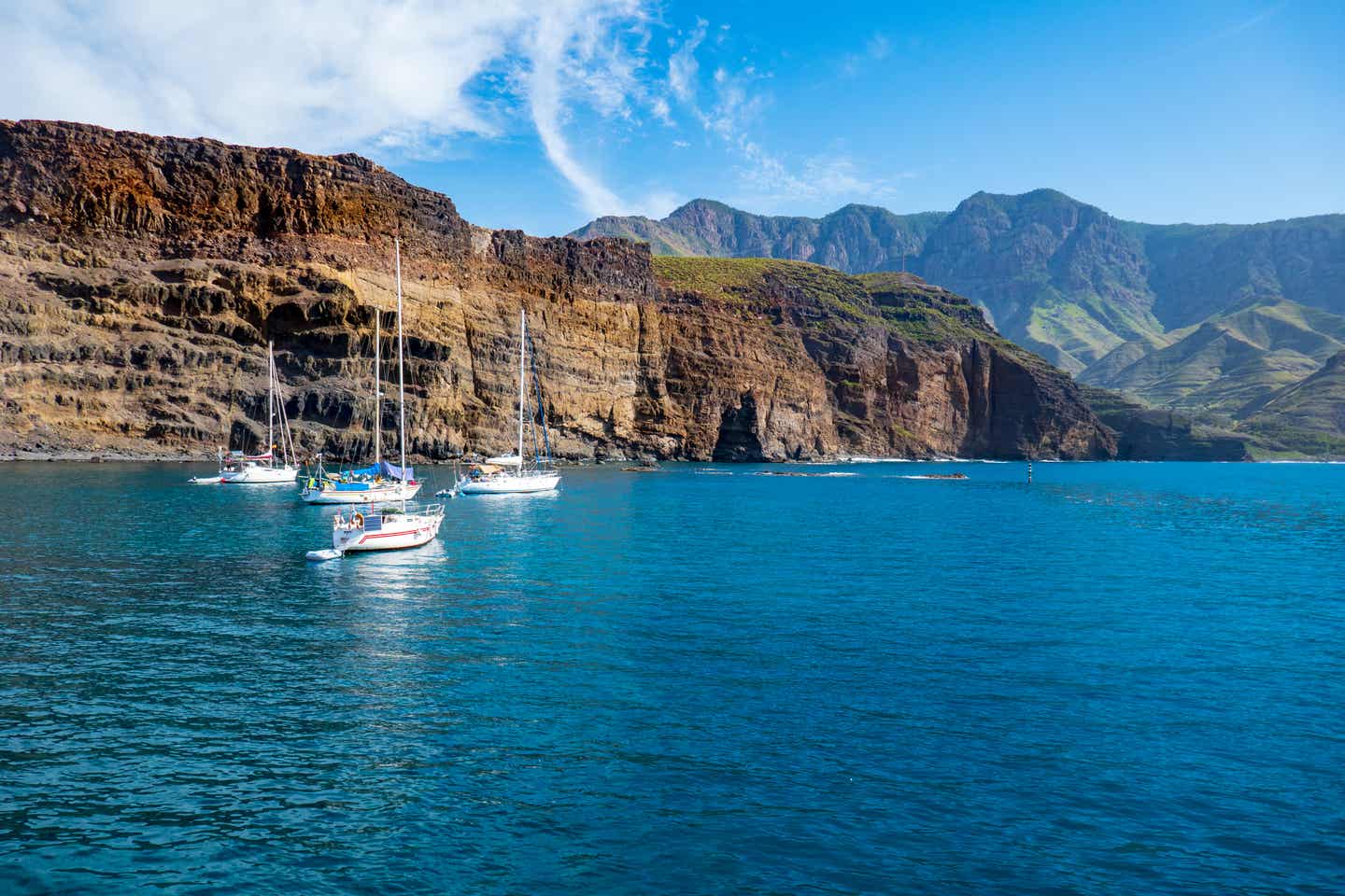 Mit der Yacht vor Gran Canaria