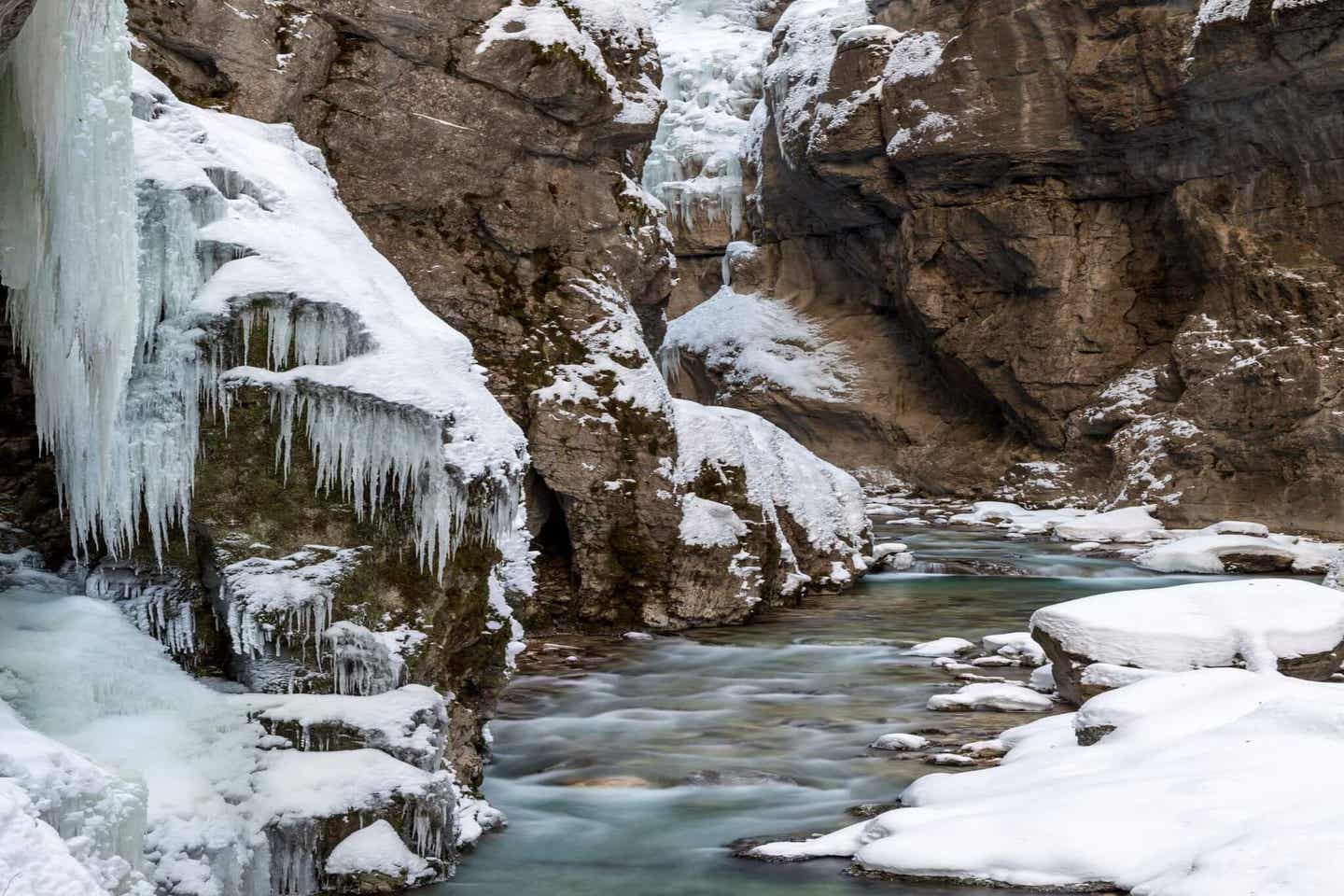 Die Partnachklamm im Schnee