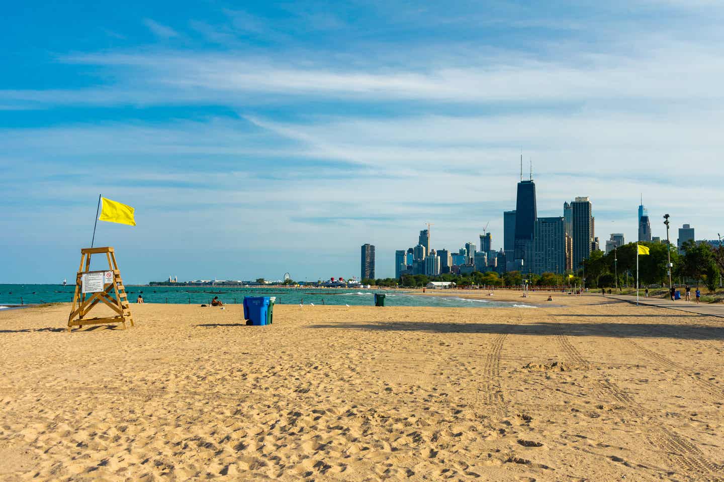 Badevergnügen in Chicago: North Side Beach