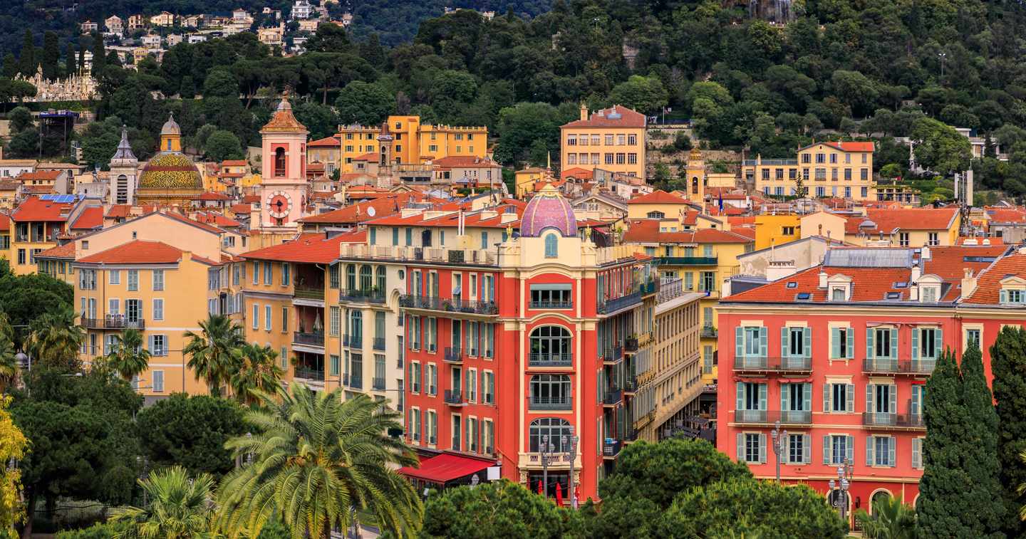 Nizza Städtereise. Promenade du Paillon in Nizza - Frankreich