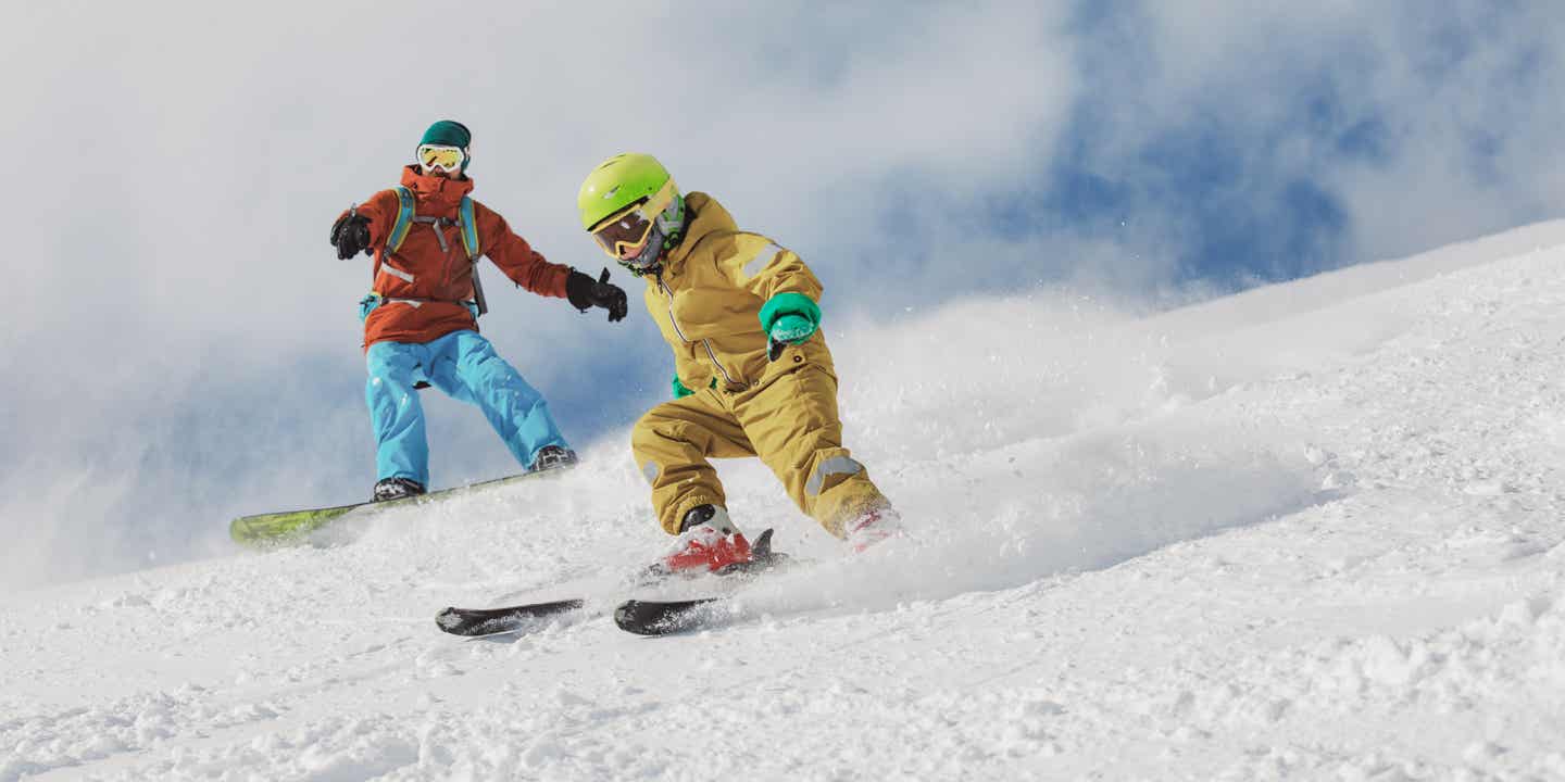 Familienausflug zum Skifahren in Österreich