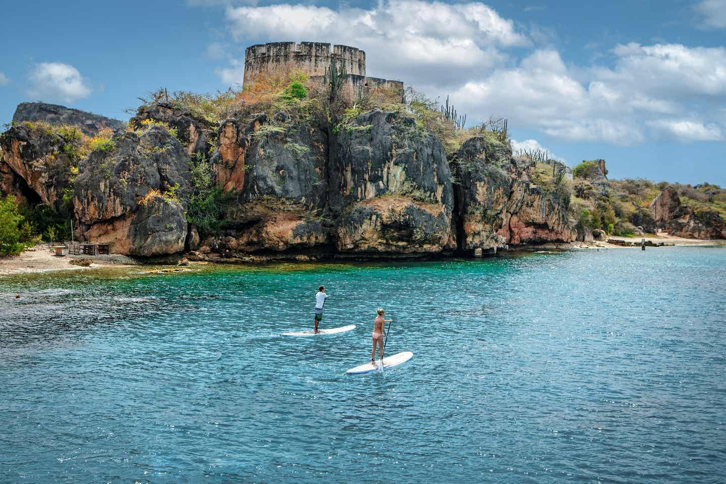 Urlaub auf Curacao - Stand up Paddeling in Fort Beekenburg