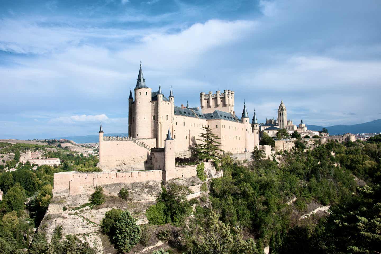 Burg von Segovia in Spanien Die Burg von Segovia in Spanien