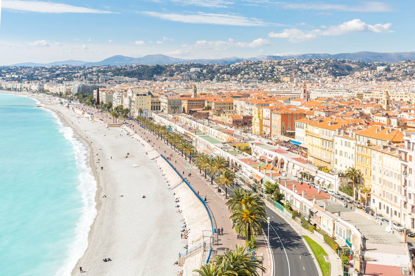 Nizza Städtereise. Côte d'Azur-Strand bei Nizza - Frankreich Nizza Städtereise. Côte d'Azur-Strand bei Nizza - Frankreich