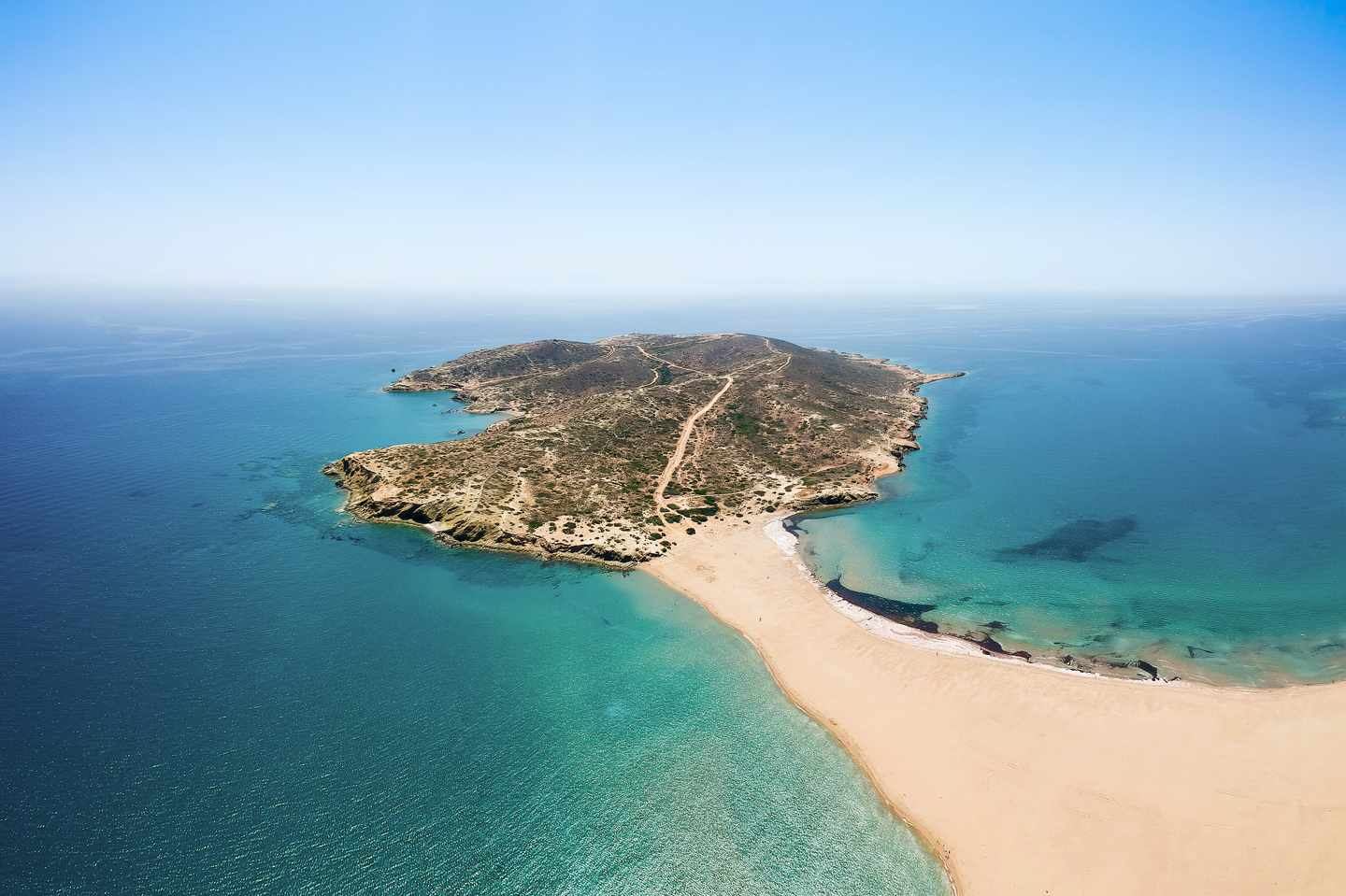 Luftaufnahme von der Prasonisi auf Rhodos