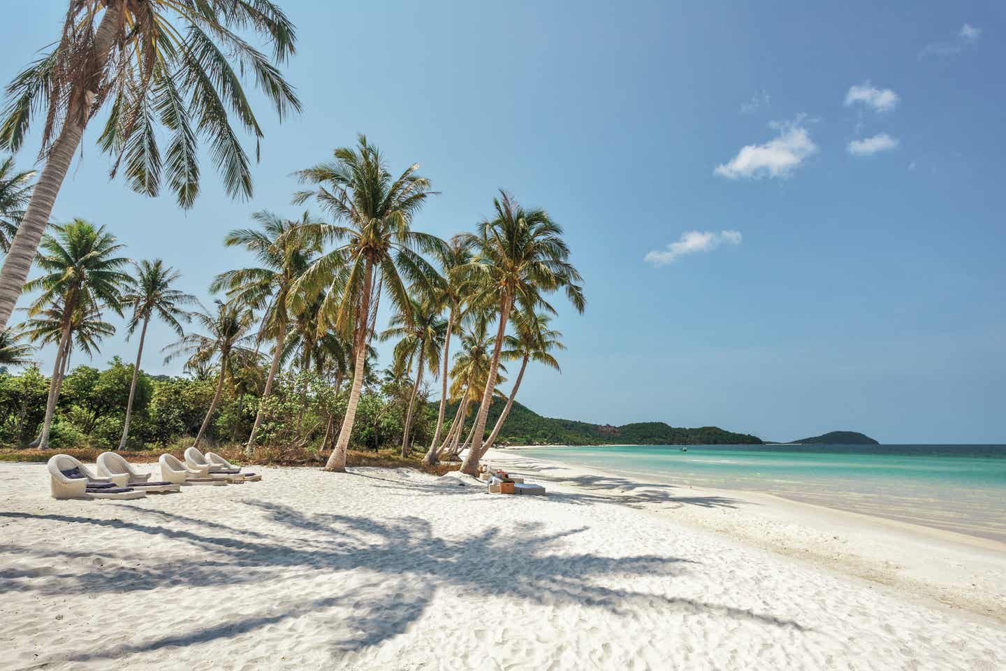 Vietnam beste Reisezeit: Troptischer Strand auf Phu Quoc