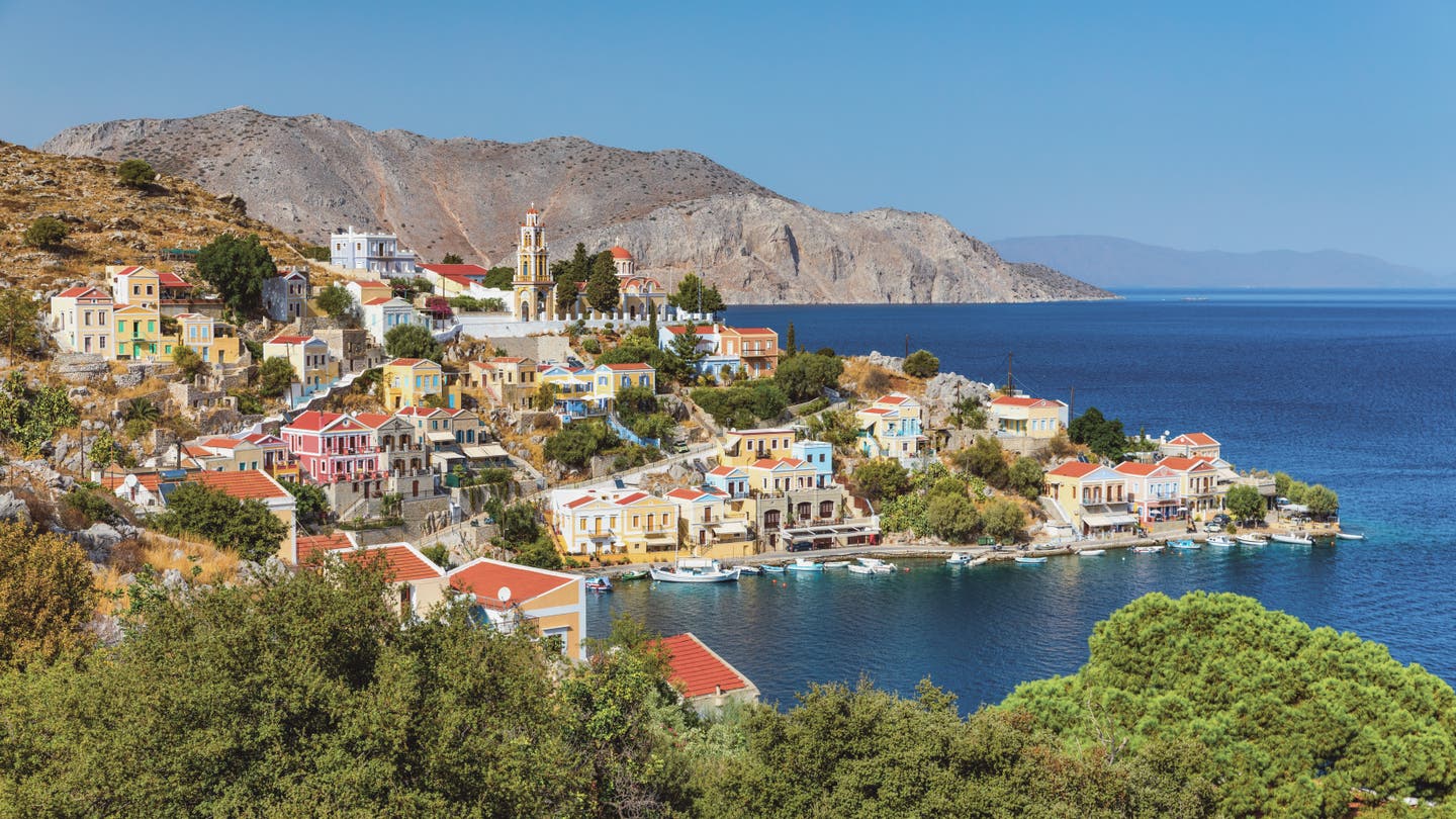 Symi bei Rhodos: Blick auf Symi Stadt