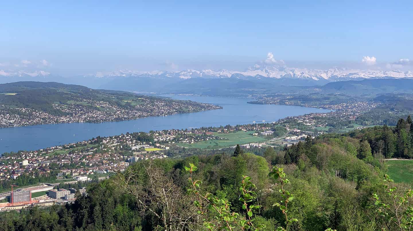 Zürich Sehenswürdigkeiten: Panoramablick vom Uetliberg in Zürich