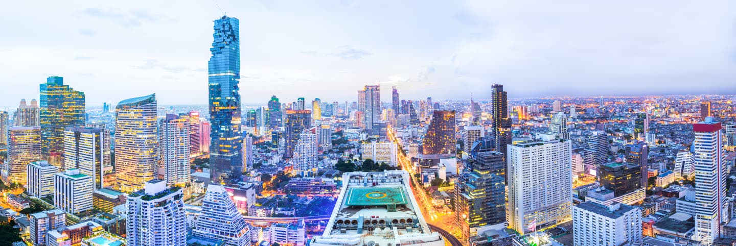 Panoramasicht auf Bangkok