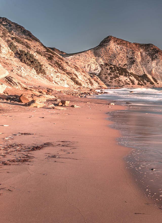 Kos Strände Blick auf Kap Krikelos vom Cavo Paradiso Beach auf Kos