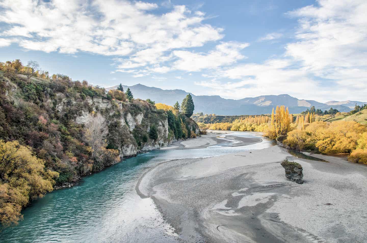 Neuseeland beste Reisezeit: Shotover River in Arrowtown