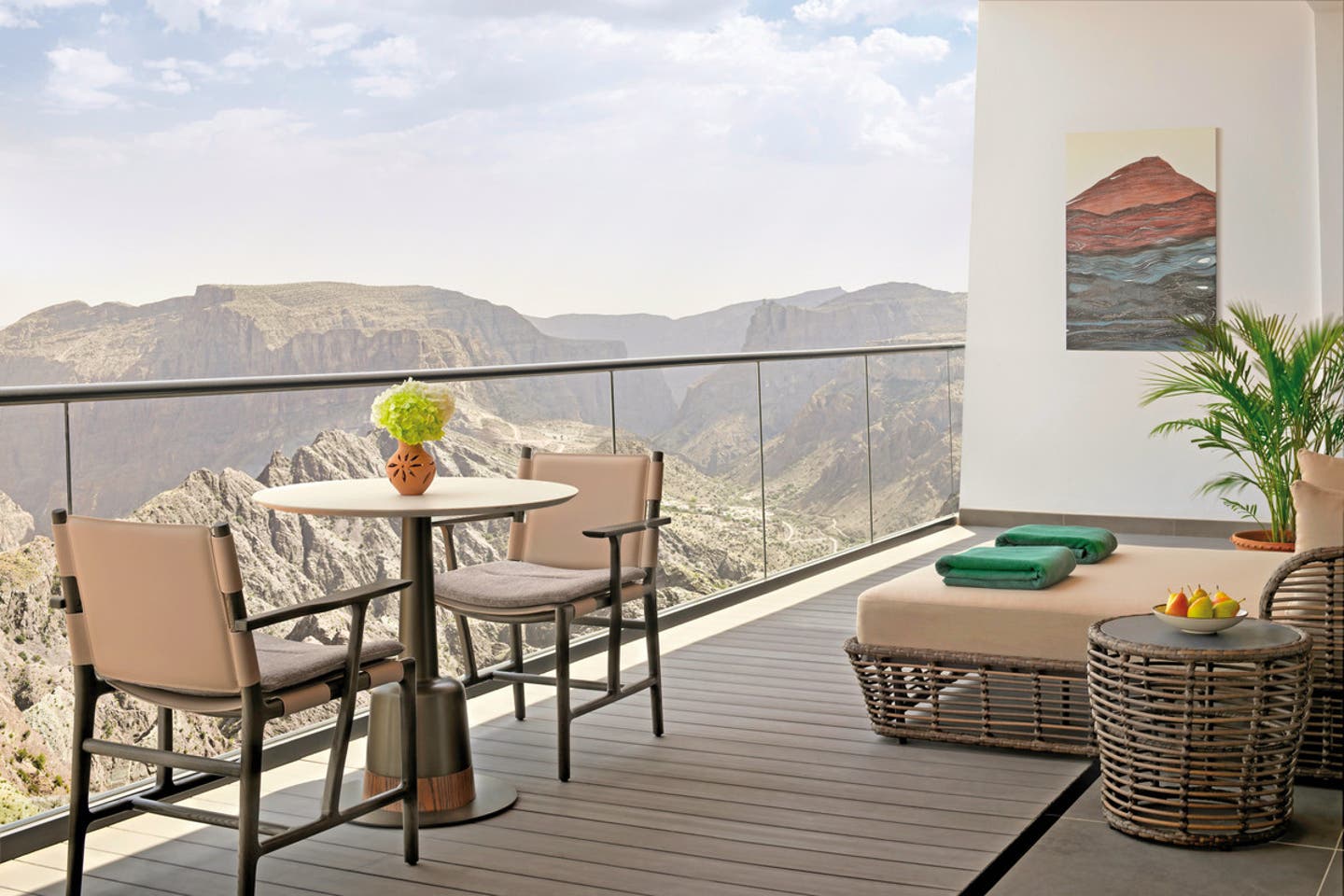 Beispiel Terrasse Jabal Akhdar One Bedroom Canyon View Balcony Suite