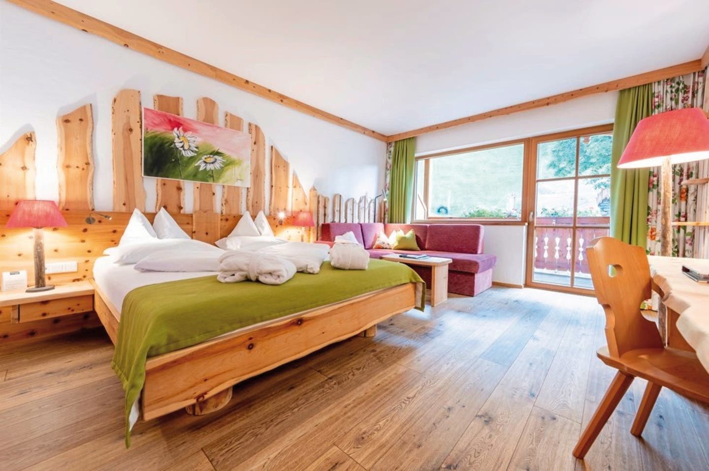Wohnbeispiel Doppelzimmer Süd Rotwildgehegeblick