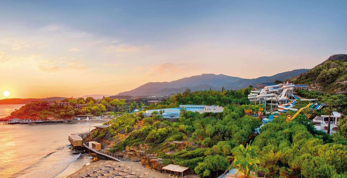 Aquaparks Türkei Club Marvy mit Pools und Wasserrutschen
