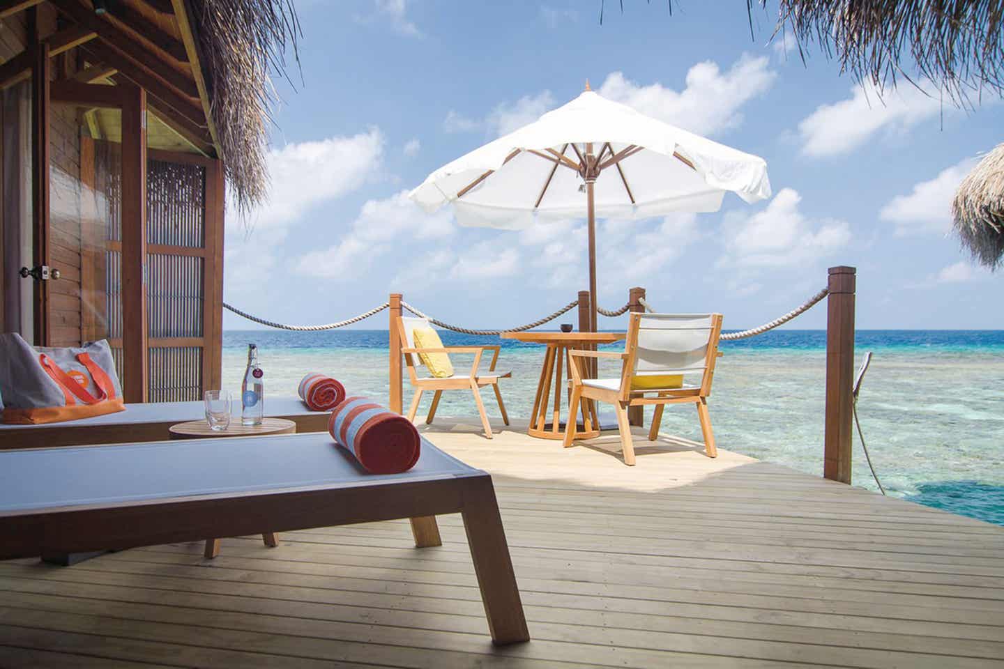 Terasse des Ari Atolls auf den Malediven