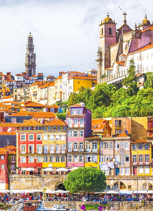 Porto Urlaub Porto – Blick auf die Altstadt vom Meer aus