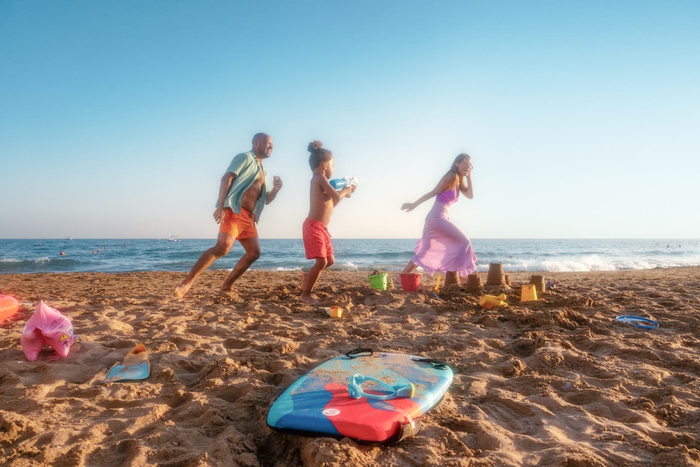 Familie am Strand