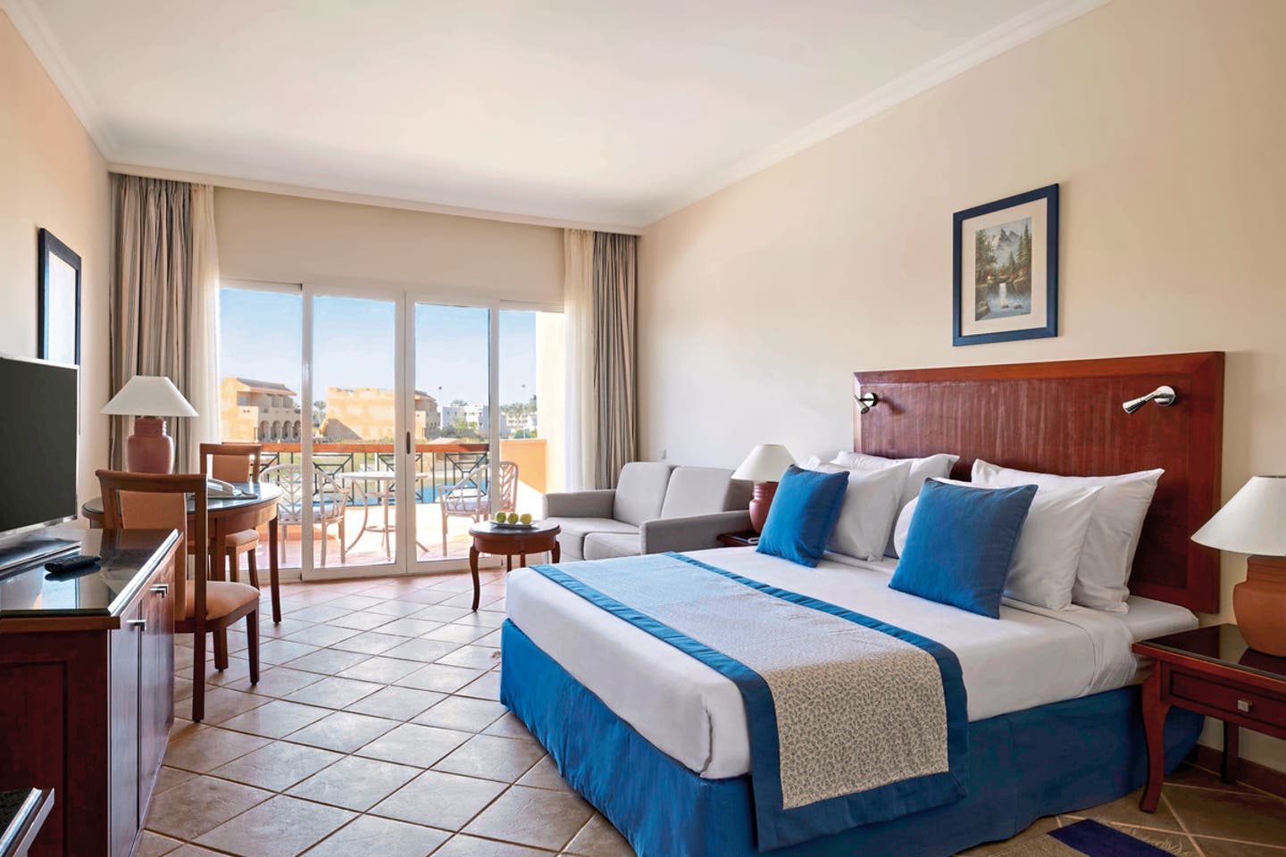 Wohnbeispiel Doppelzimmer Superior Premium Poolblick