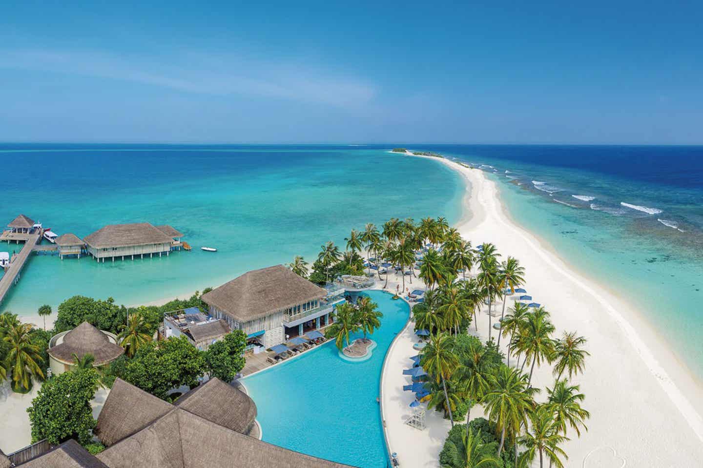 Luftaufnahme des Finolhu Baa Atoll Maldives