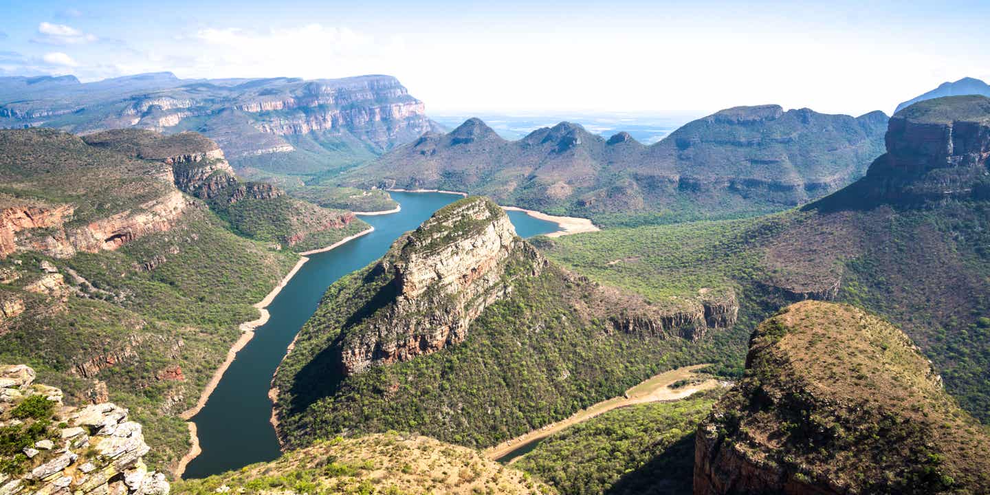 Blick von oben auf den Blyde River Canyon in Südafrika