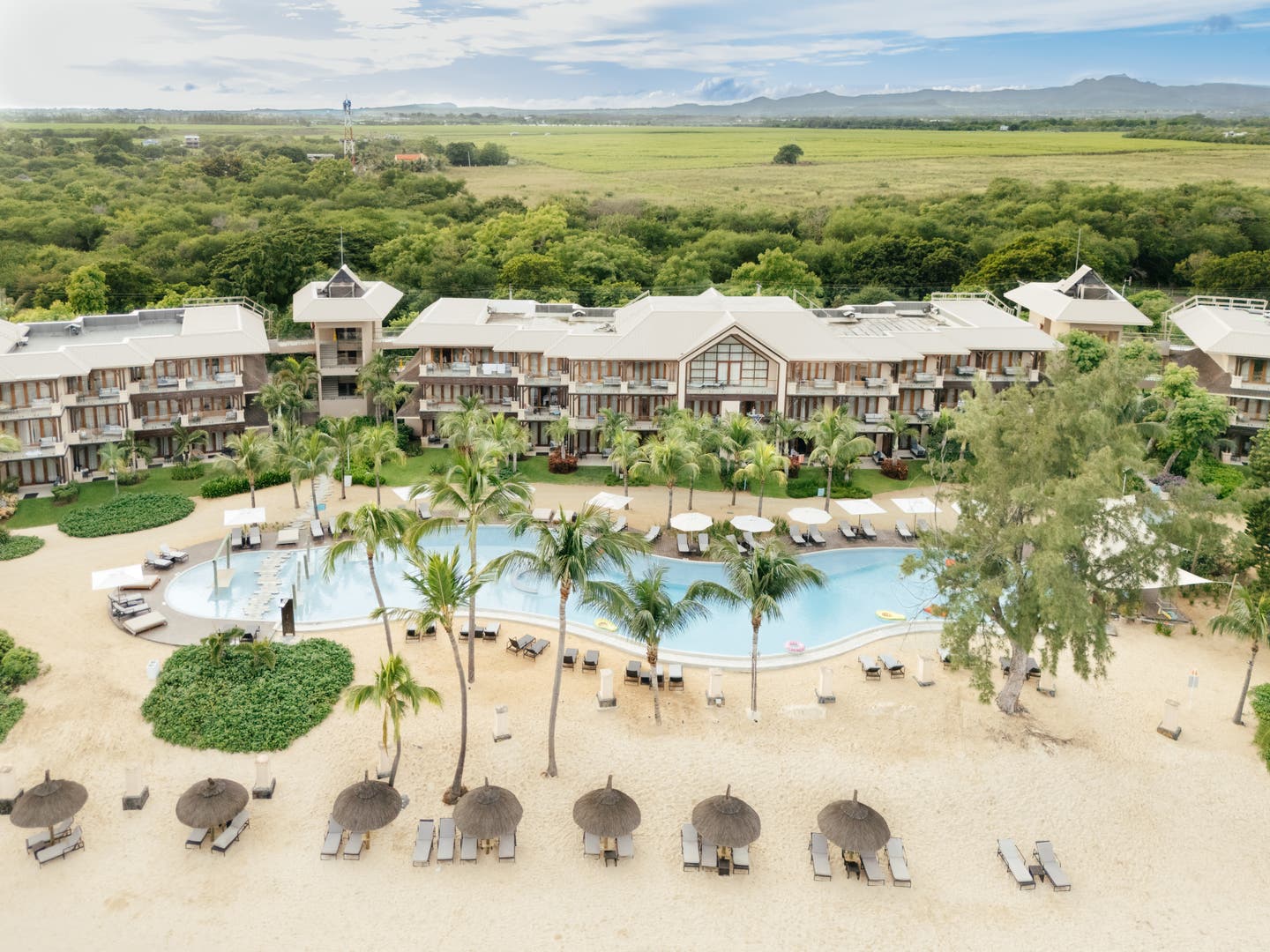 Luftbild des Hotels Le Meridien Ile Maurice