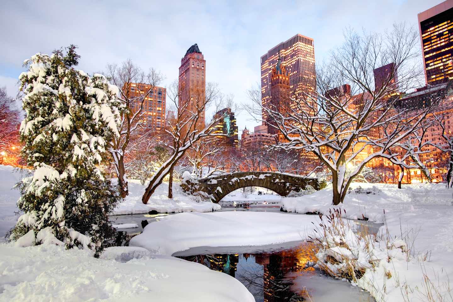 Städtetrip Dezember. USA - Winter im New Yorker Central-Park