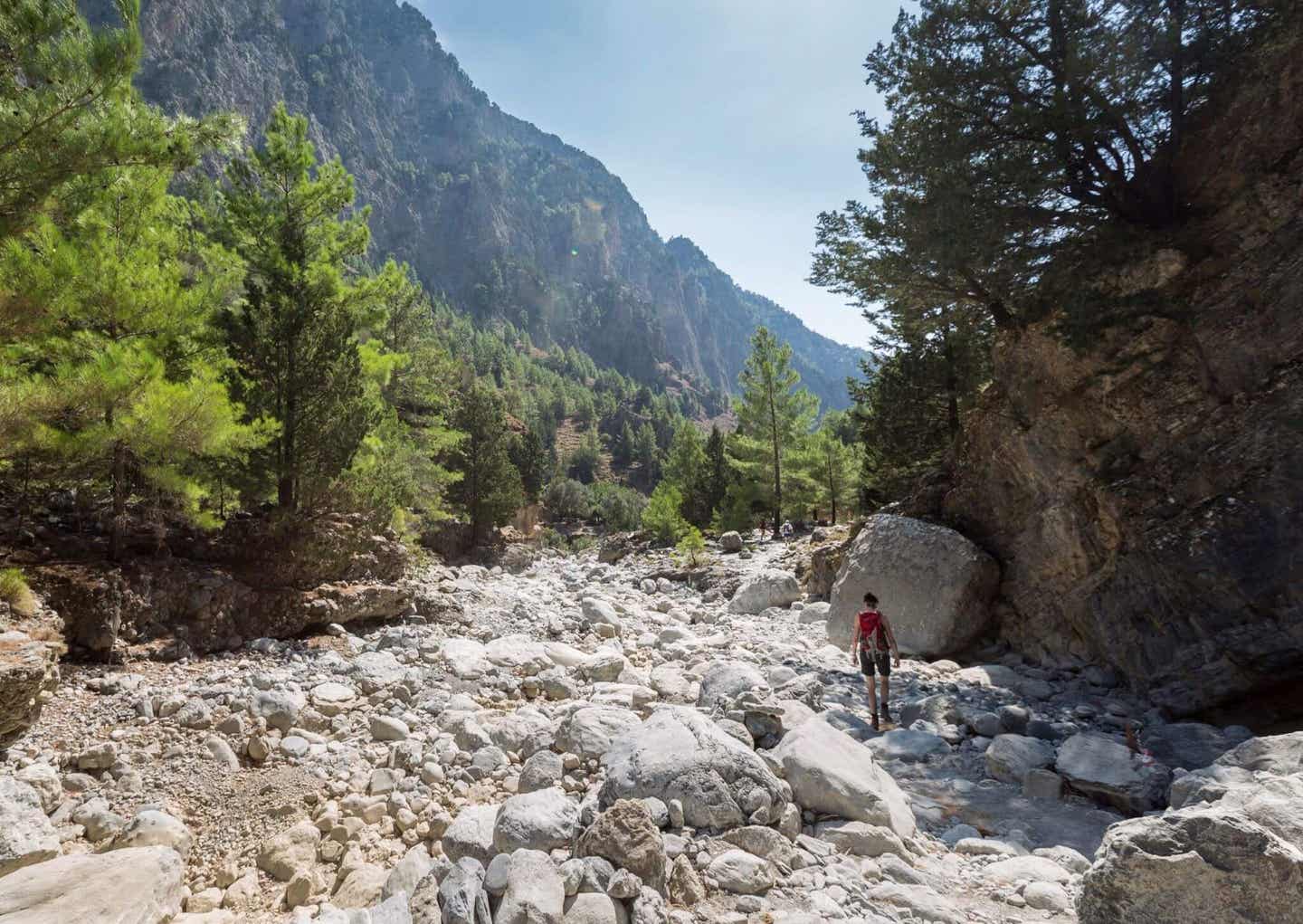 Wanderin in der Samaria Schlucht