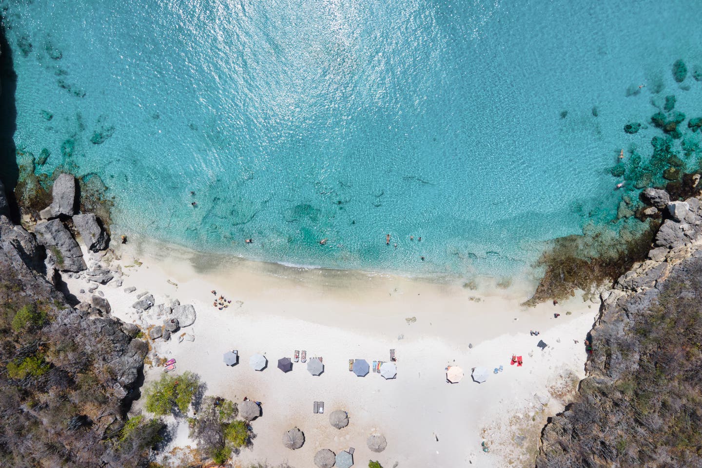 Kleine Knip Strand auf der Karibikinsel Curacao