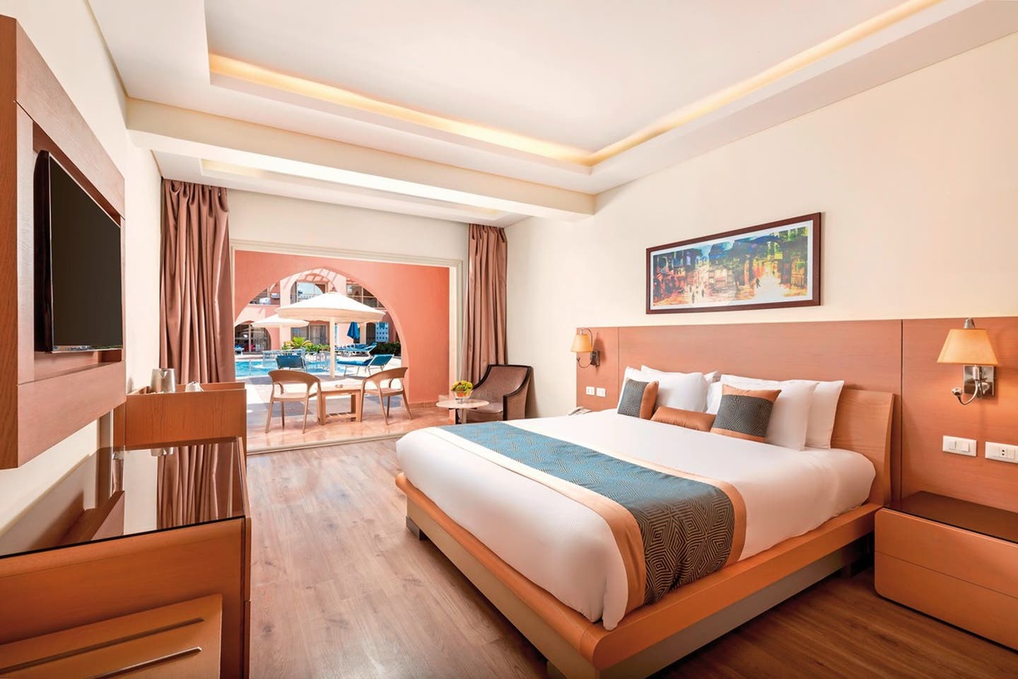 Wohnbeispiel Doppelzimmer Poolblick