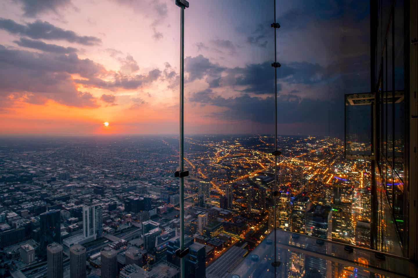 Chicago bei Sonnenuntergang