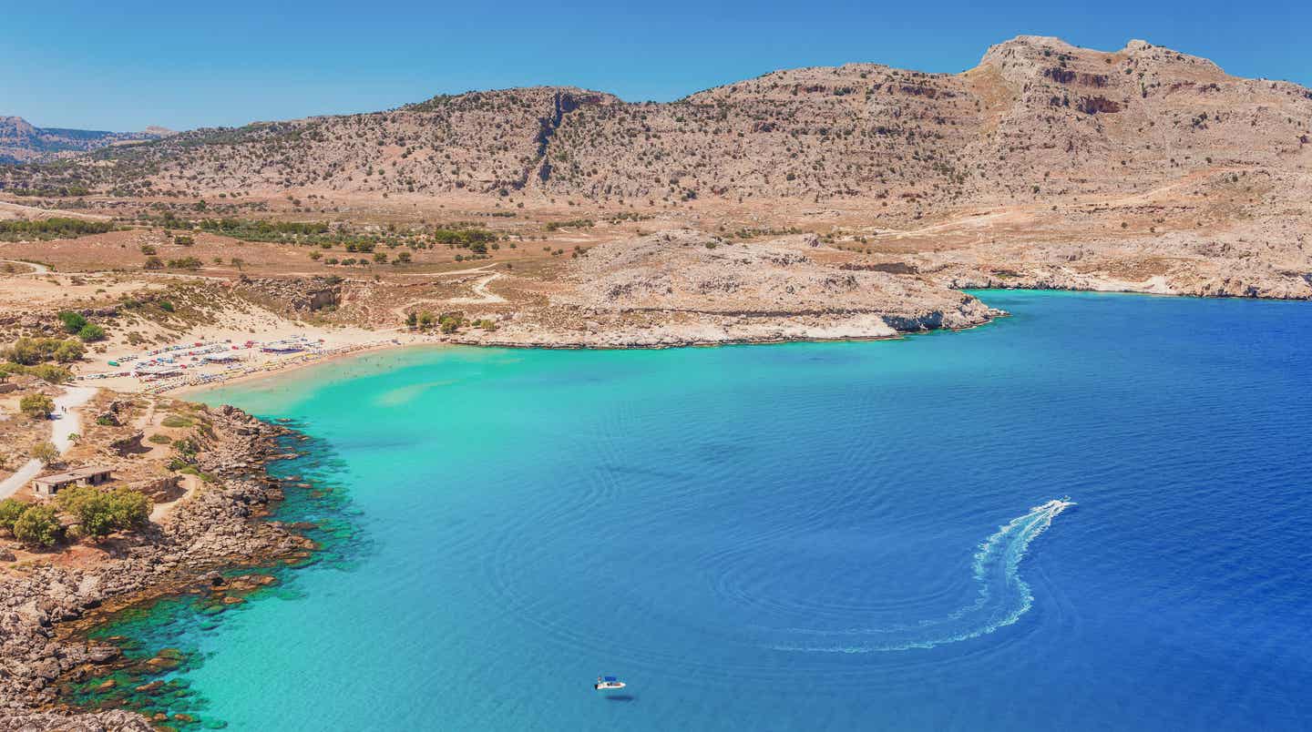 Blick auf Bucht auf Rhodos