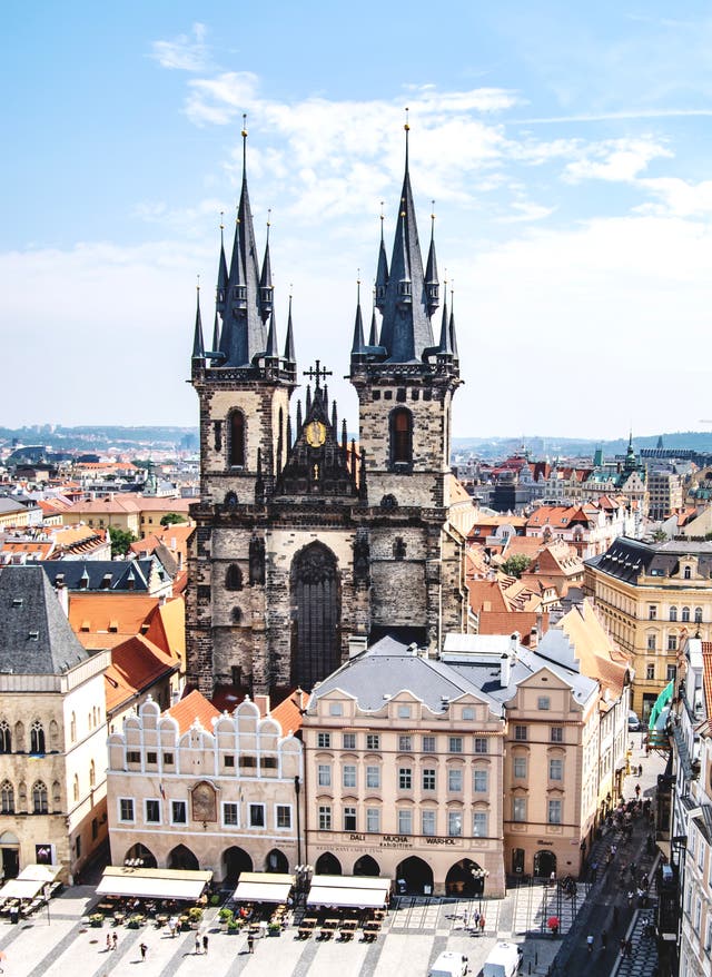 Sommer in Prag Prag Karlsbrücke