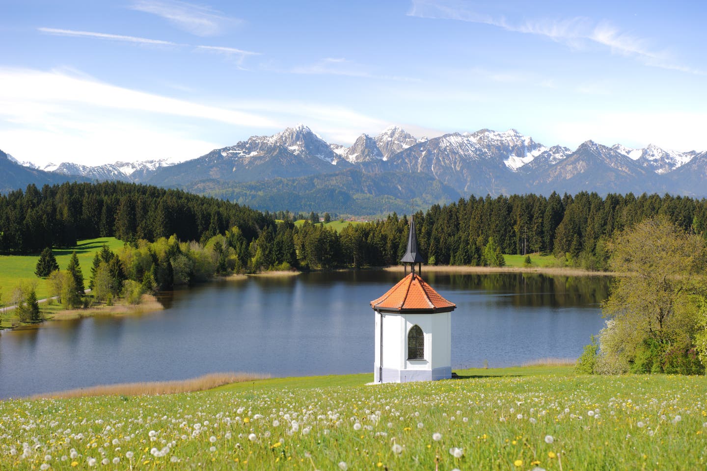 Sehenswürdigkeiten im Allgäu: Panoramablick in den Alpen