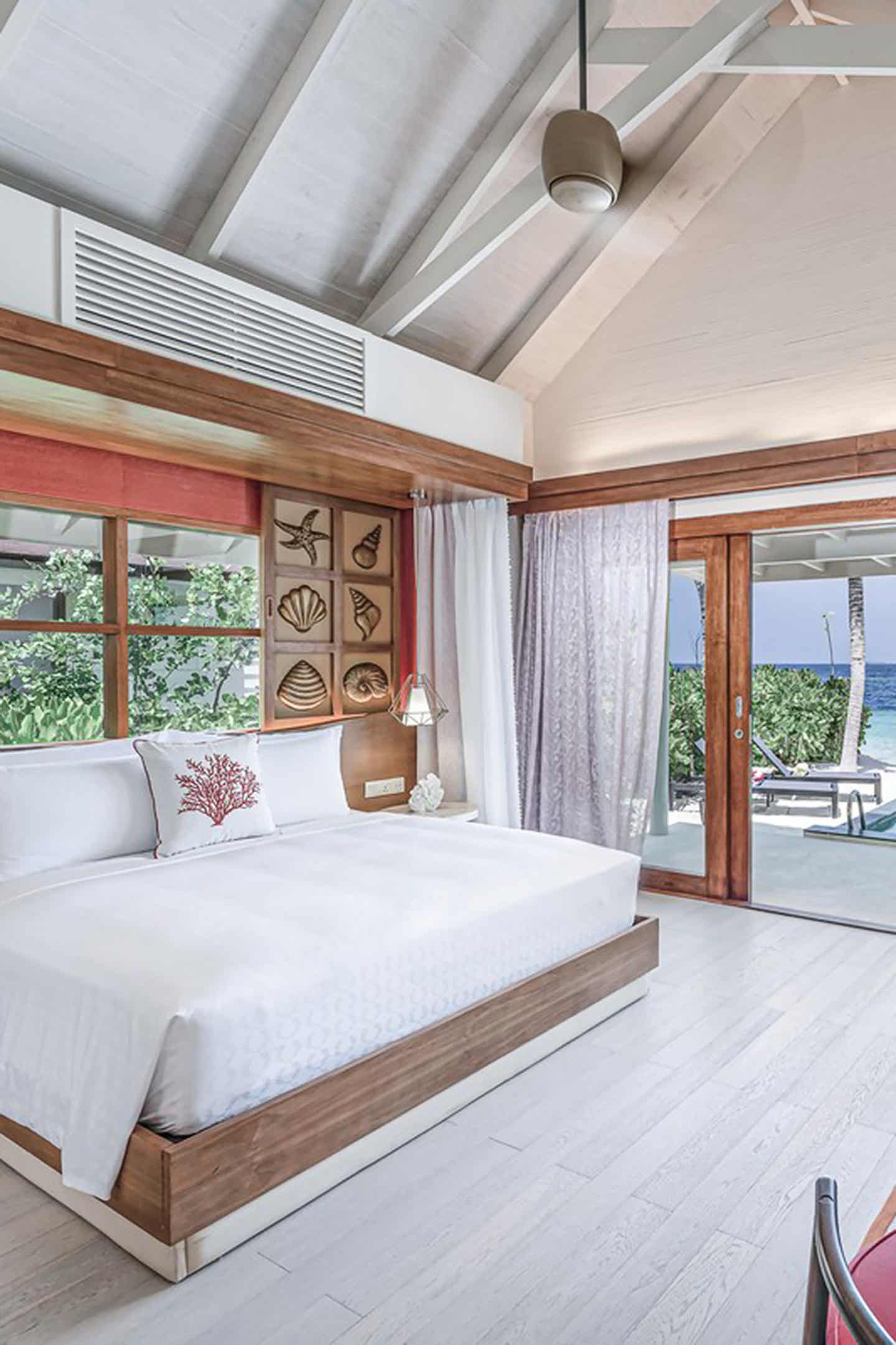 Maritimes Schlafzimmer im OBLU SELECT Lobigili