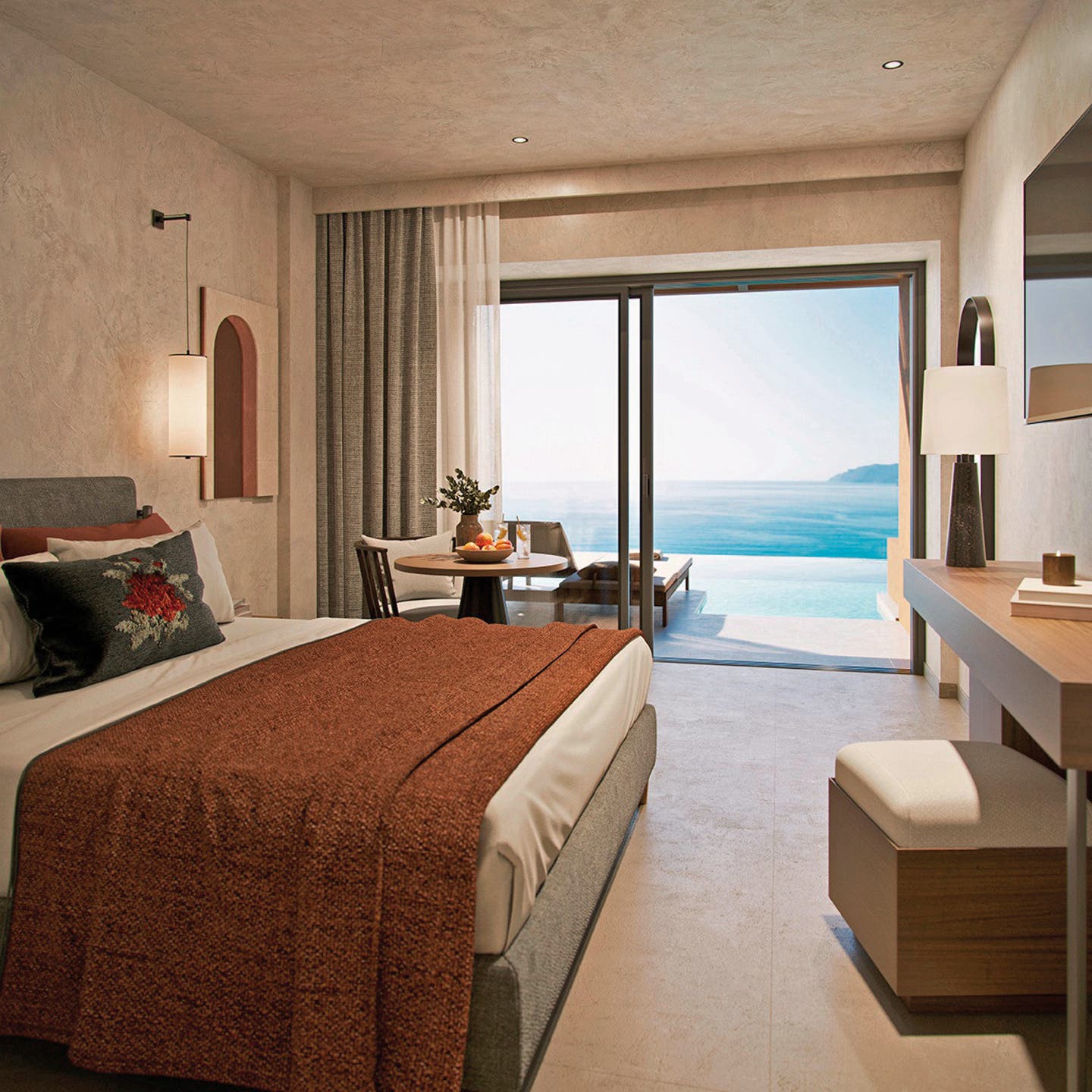 Wohnbeispiel Doppelzimmer Premium Swim-Up Meerblick