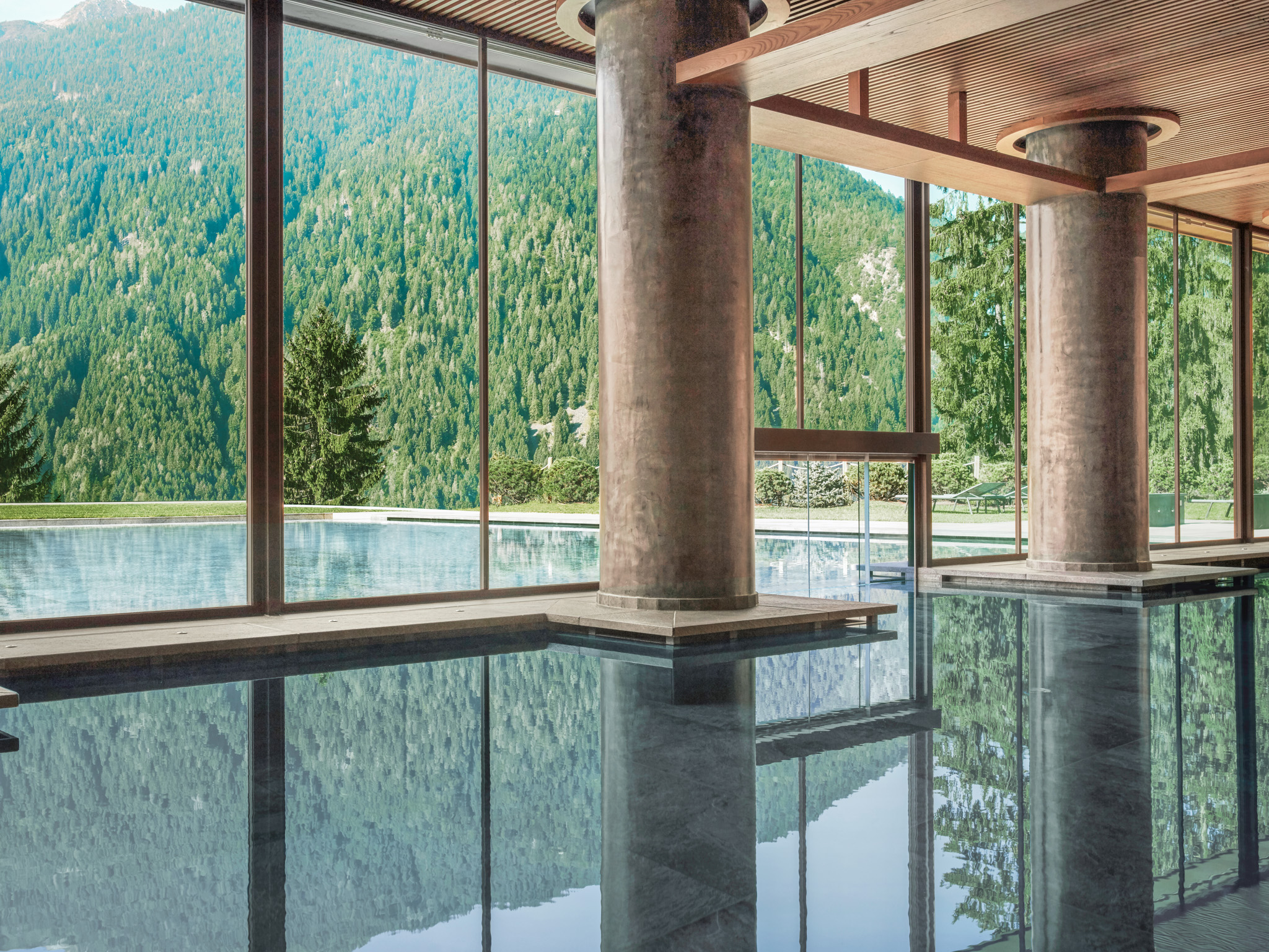 Blick aus dem Lefay Resort & Sea in den Dolomiten in die Natur
