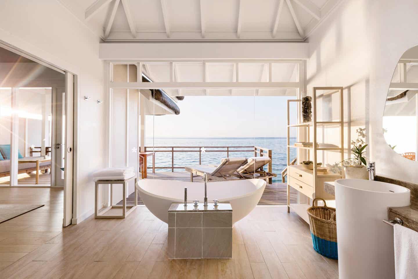 Blick in den Spabereich des Lux South Ari Atoll Resort & Villas
