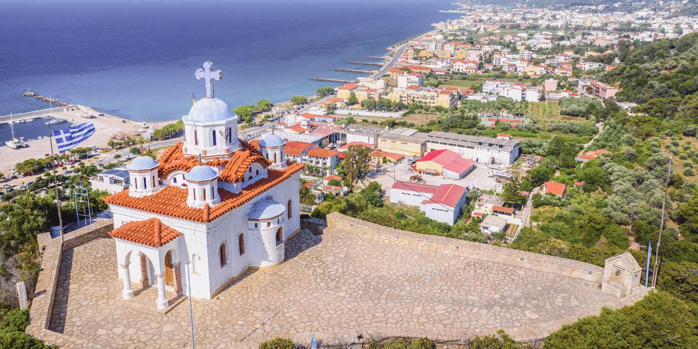 Ein Blick auf Karlovasi auf Samos