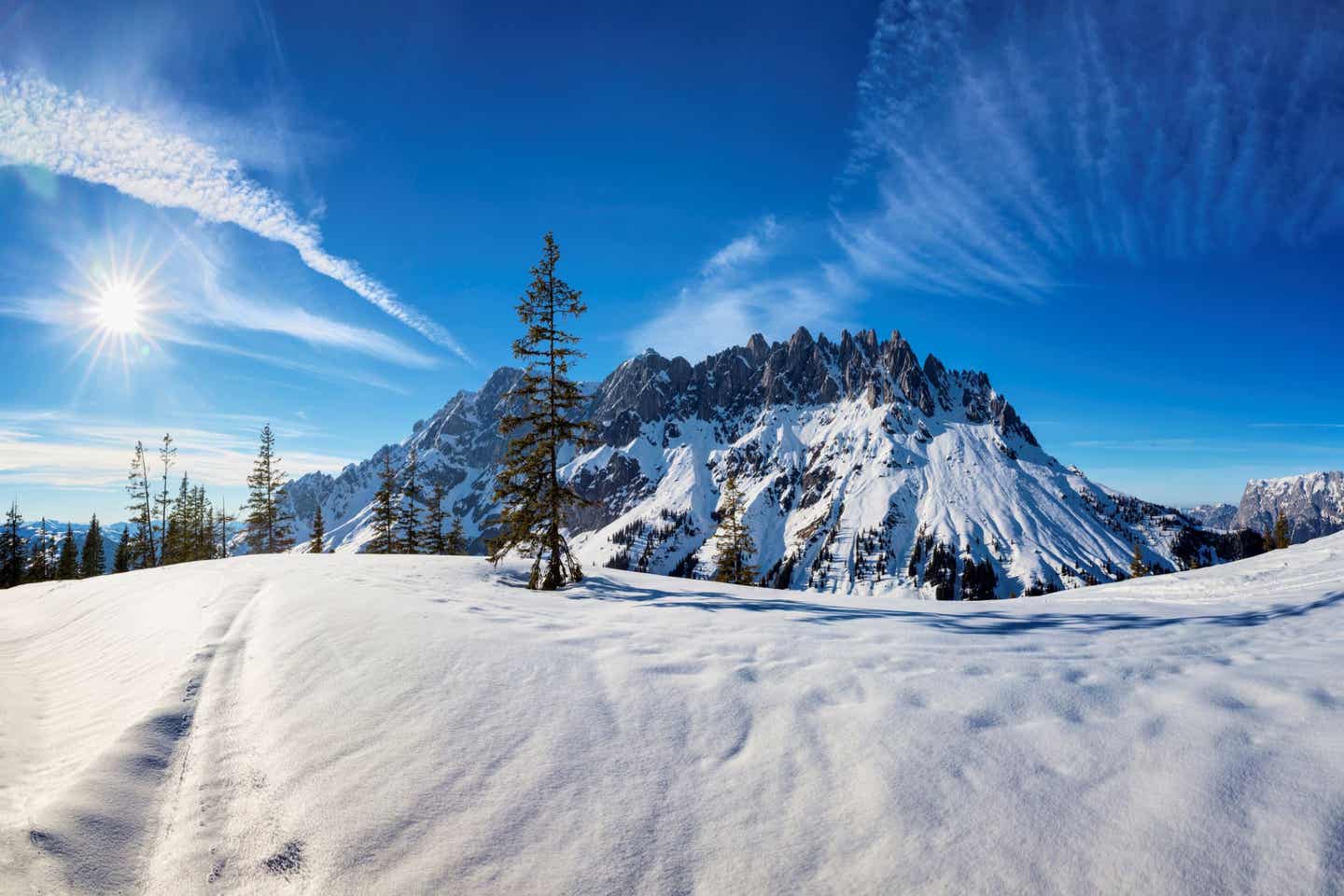 Die schönsten Skigebiete in Österreich: Schneelandschaft im Salzburger Land