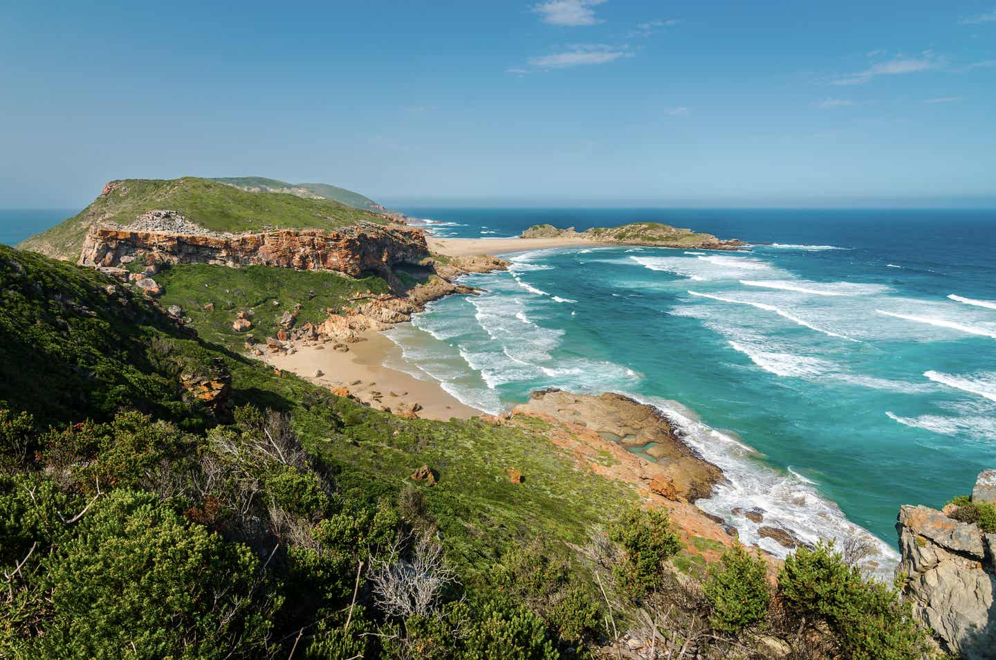 Südafrika Garden Route: Luftaufnahme des Robberg Naturreservats an der Plettenberg Bay