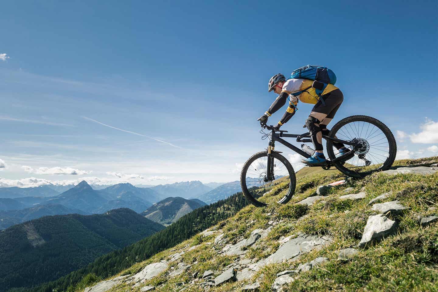 Mountainbike Abfahrt in Österreich