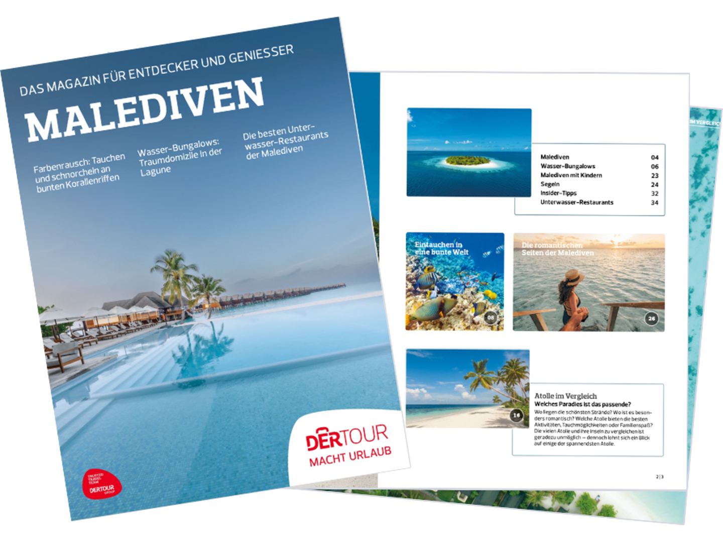 Magazin-Collage Malediven