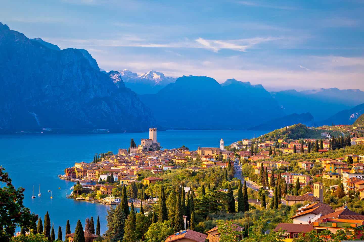 Urlaub in Venetien – Blick auf Malcesine