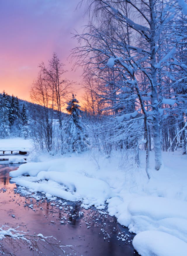 Hotel in Lappland buchen Sonnenaufgang in Lappland, Finnland