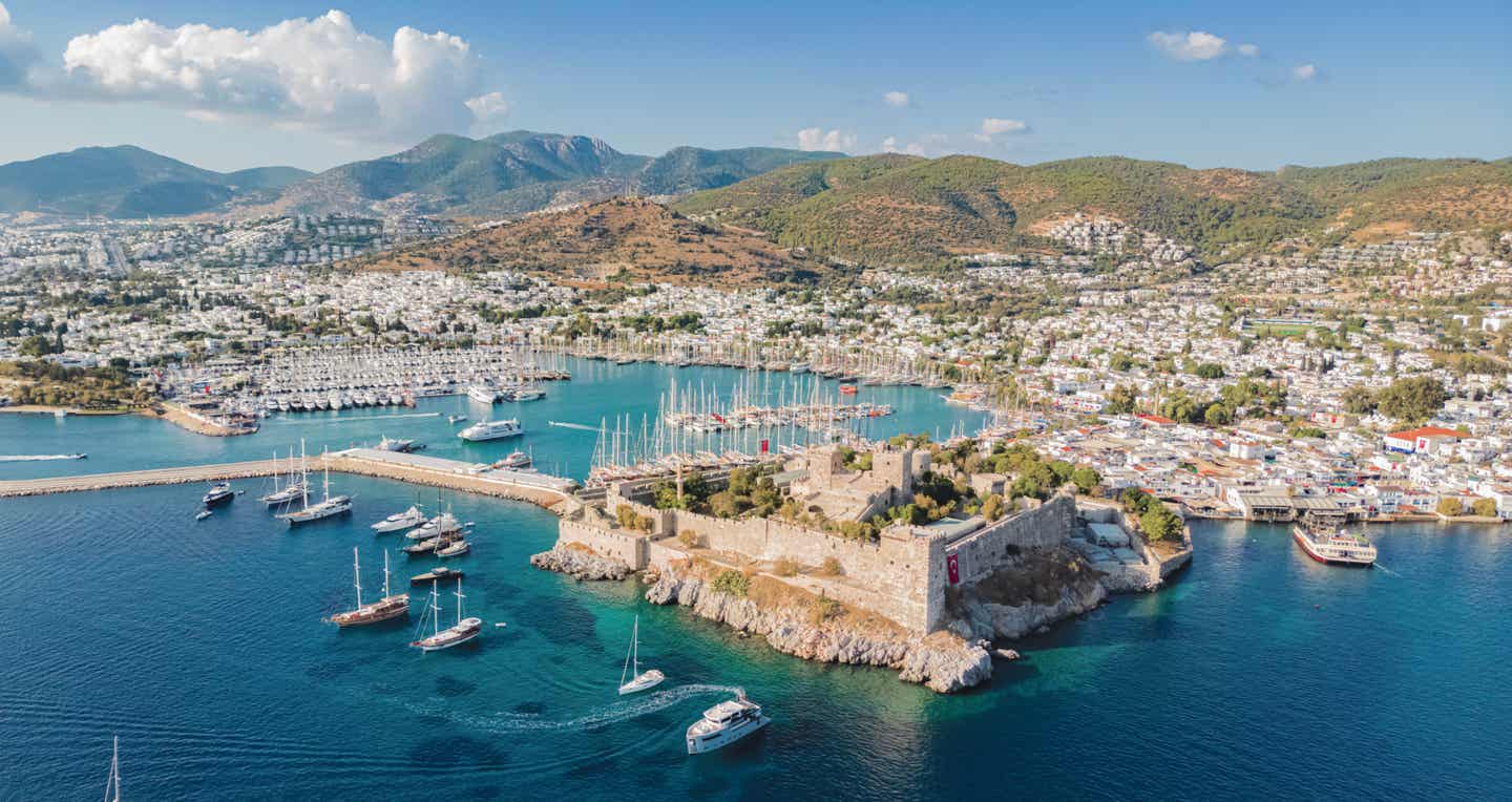 Blick auf Bodrum an der Türkischen Ägäis