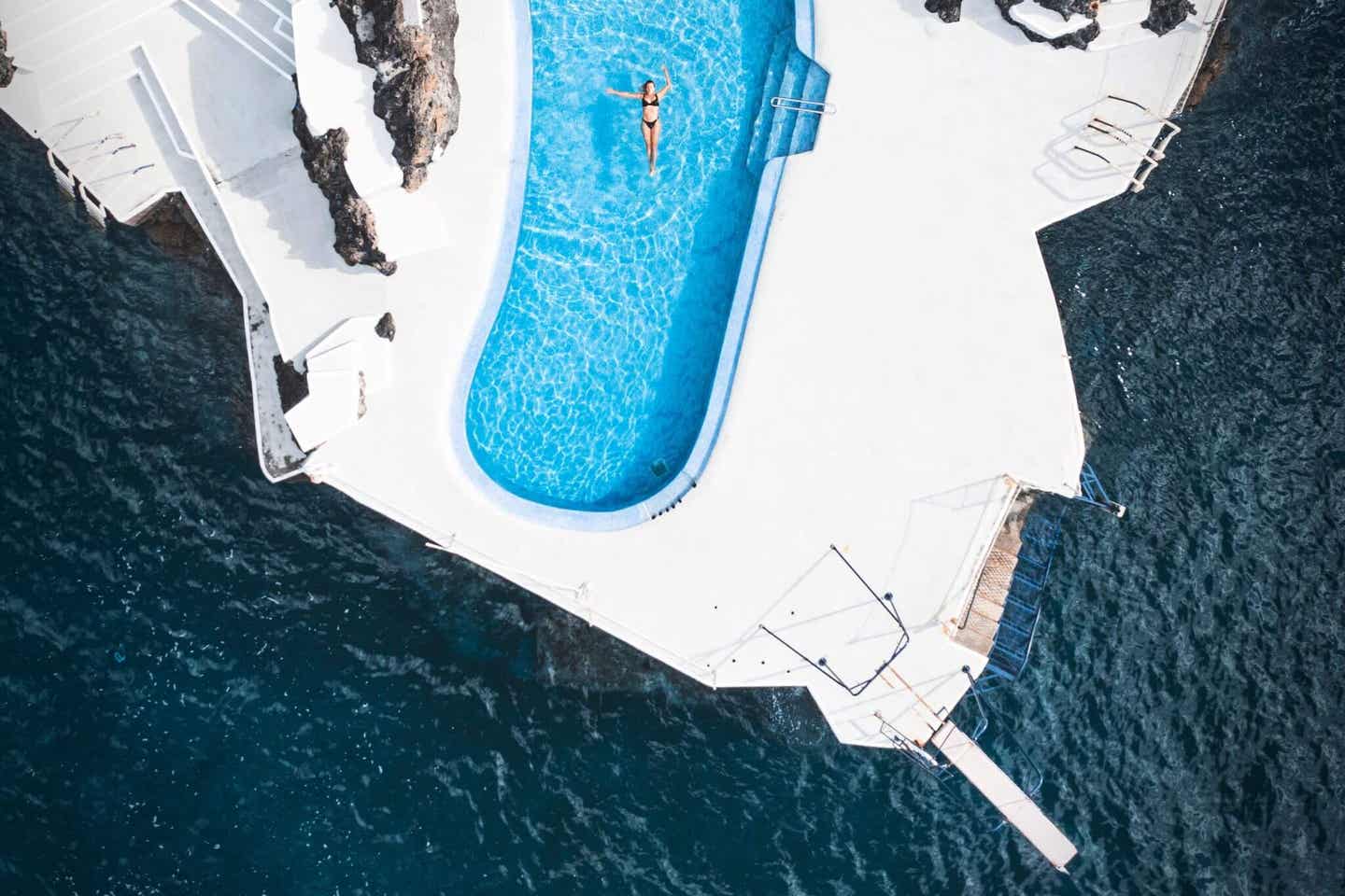 Meerwasserpool mitten im Atlantik des Sentido Galomar auf Madeira