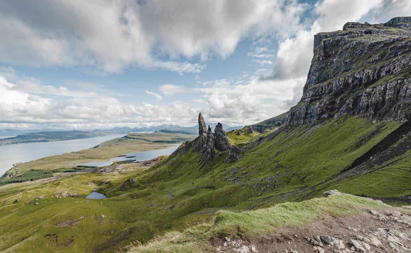 Felsformation auf der Isle of Skye in Schottland