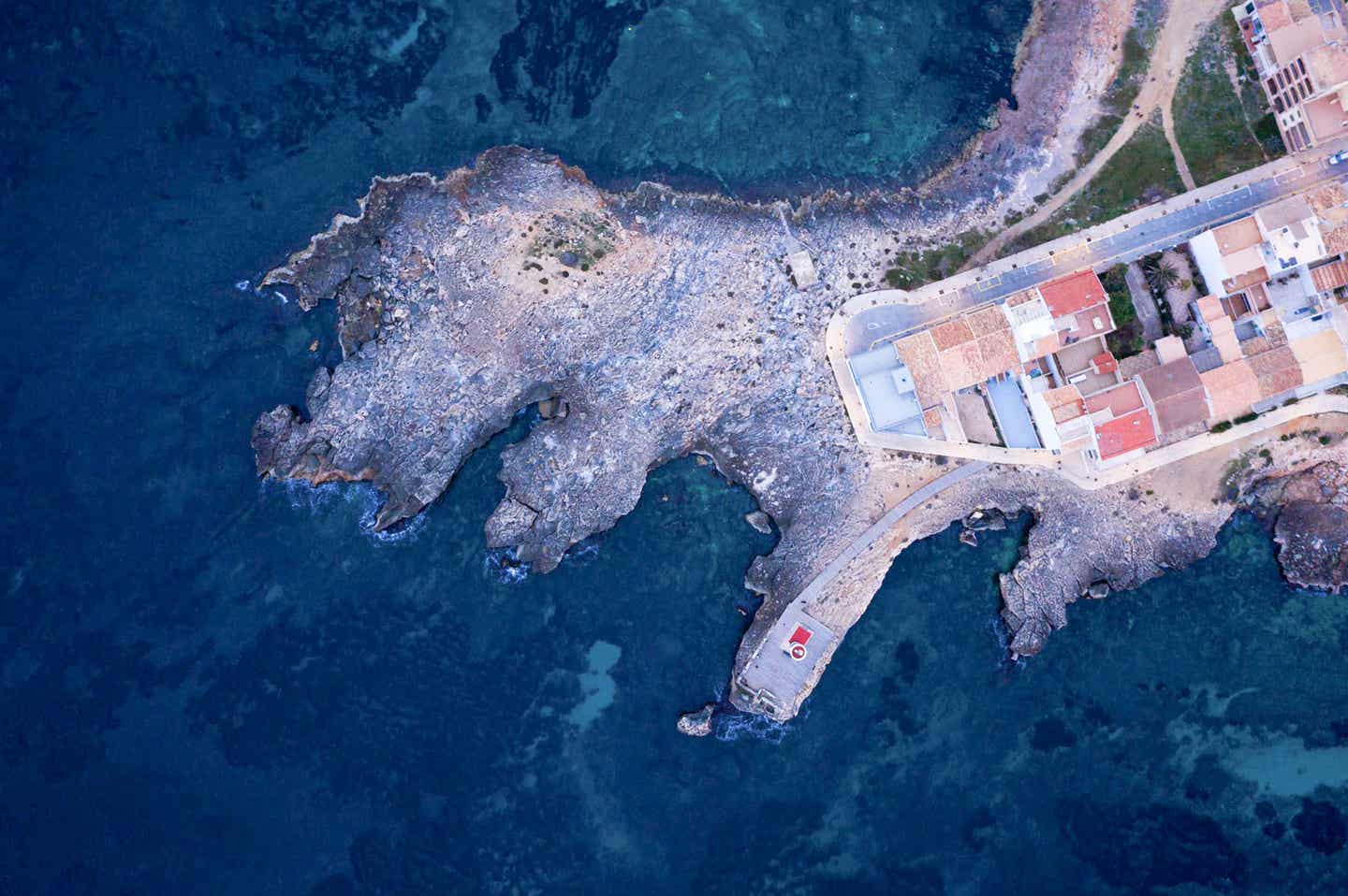 Luftaufnahme der Ferienstadt Colonia de Sant Jordi