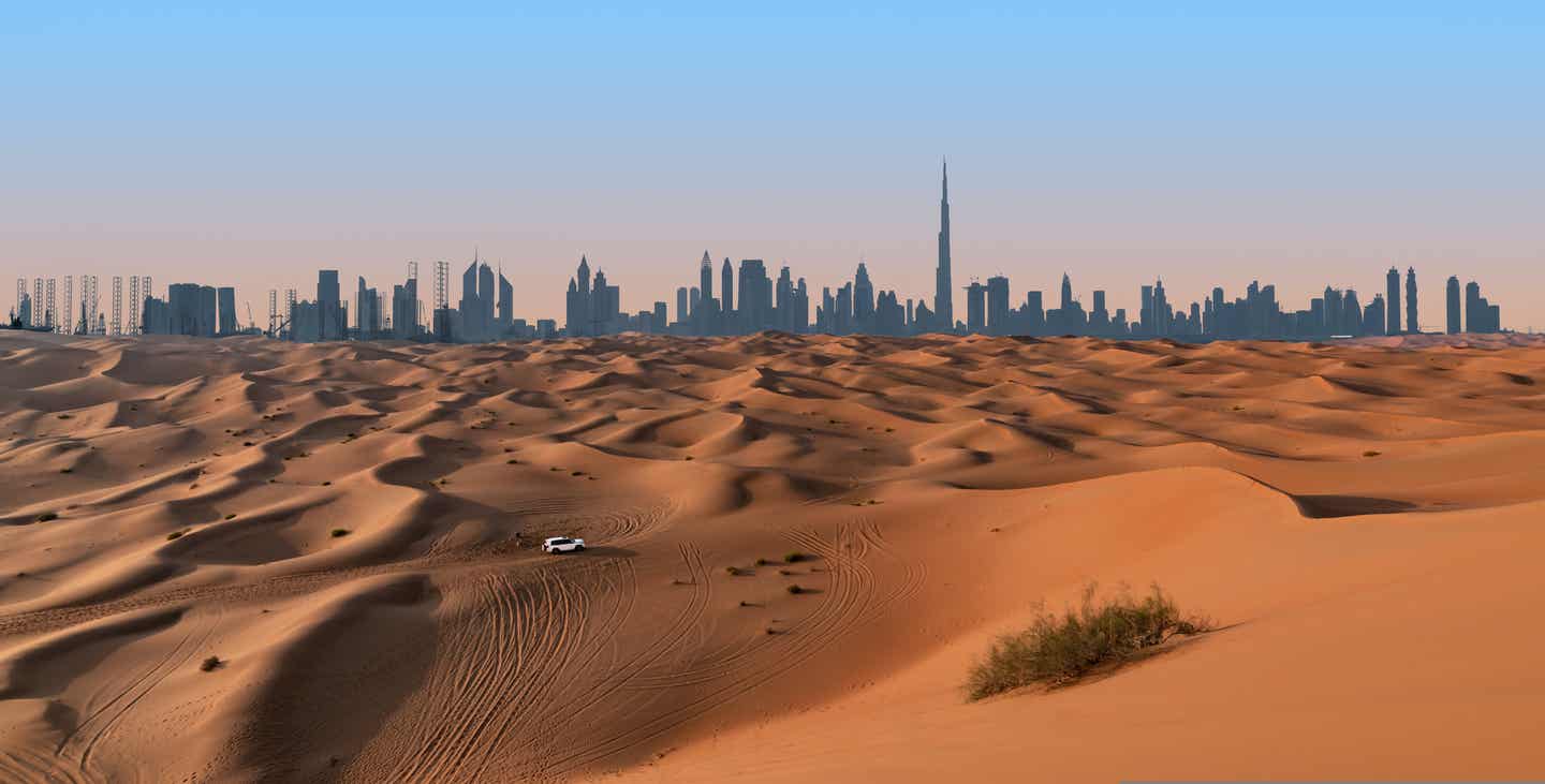 Skyline der Wüstenmetropole Dubai